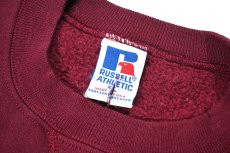 画像4: Used Russell Athletic Blank Sweat Shirt Burgundy made in USA (4)