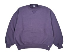 画像1: Used Russell Athletic Blank Sweat Shirt Purple made in USA (1)