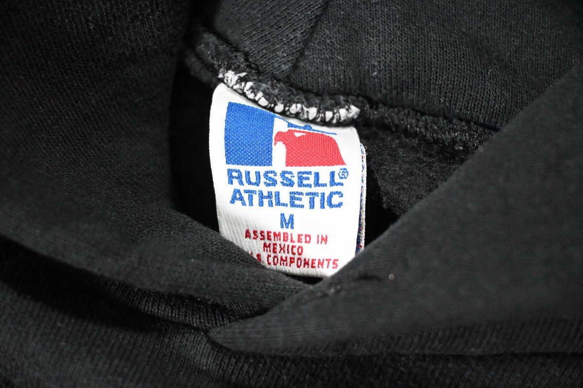 画像4: Used Russell Athletic Blank Sweat Hoodie Black (4)