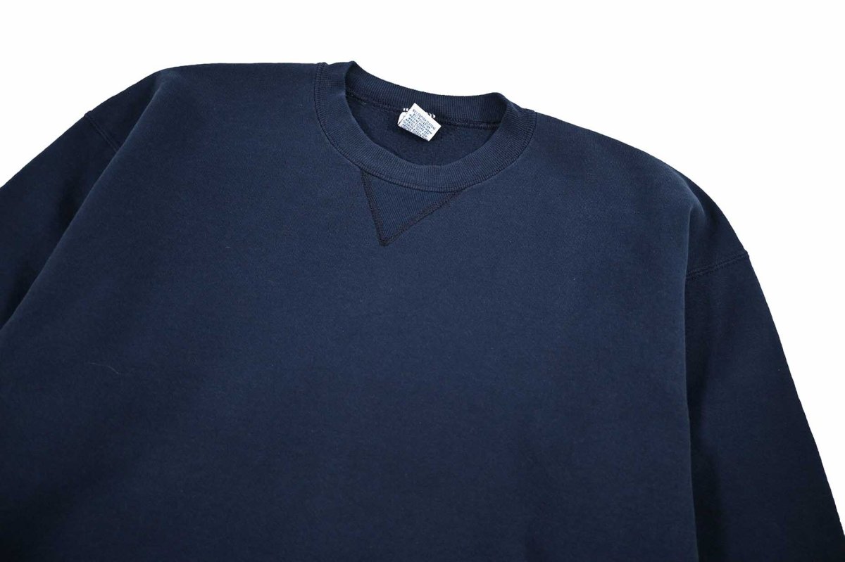 画像2: Used Russell Athletic Blank Sweat Shirt Navy made in USA (2)