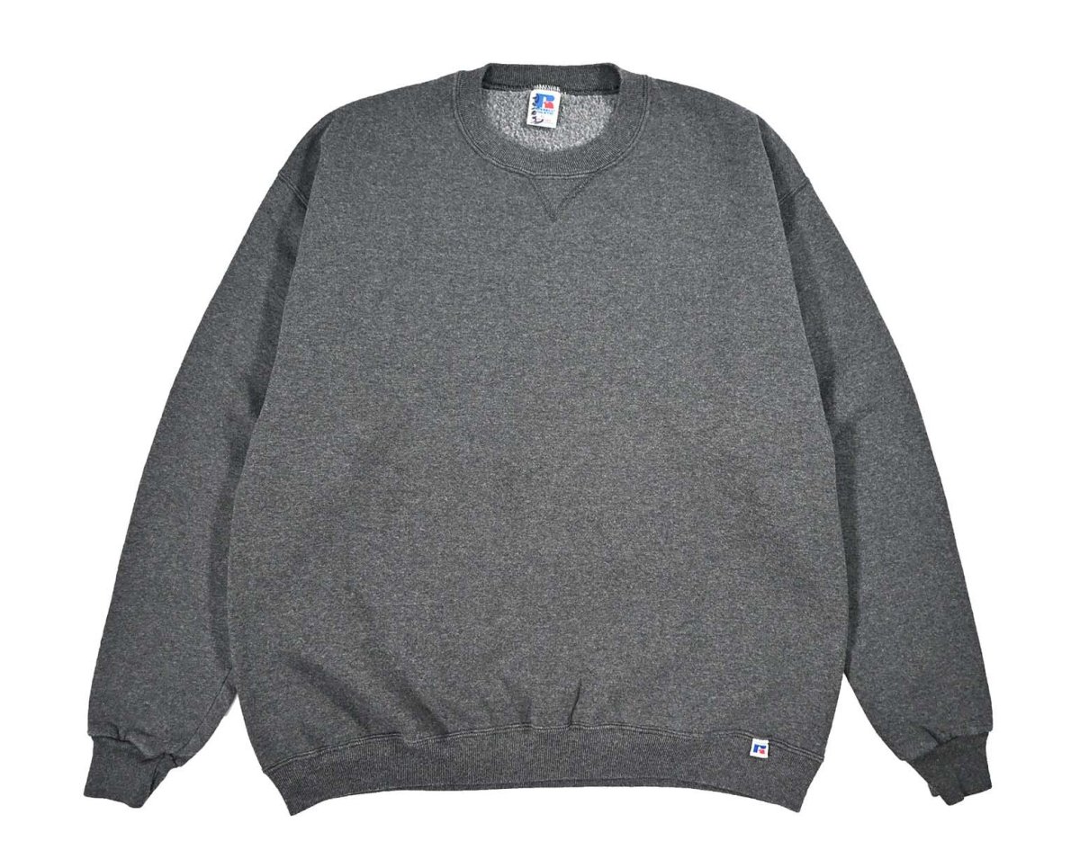 画像1: Used Russell Athletic Blank Sweat Shirt Charcoal made in USA (1)