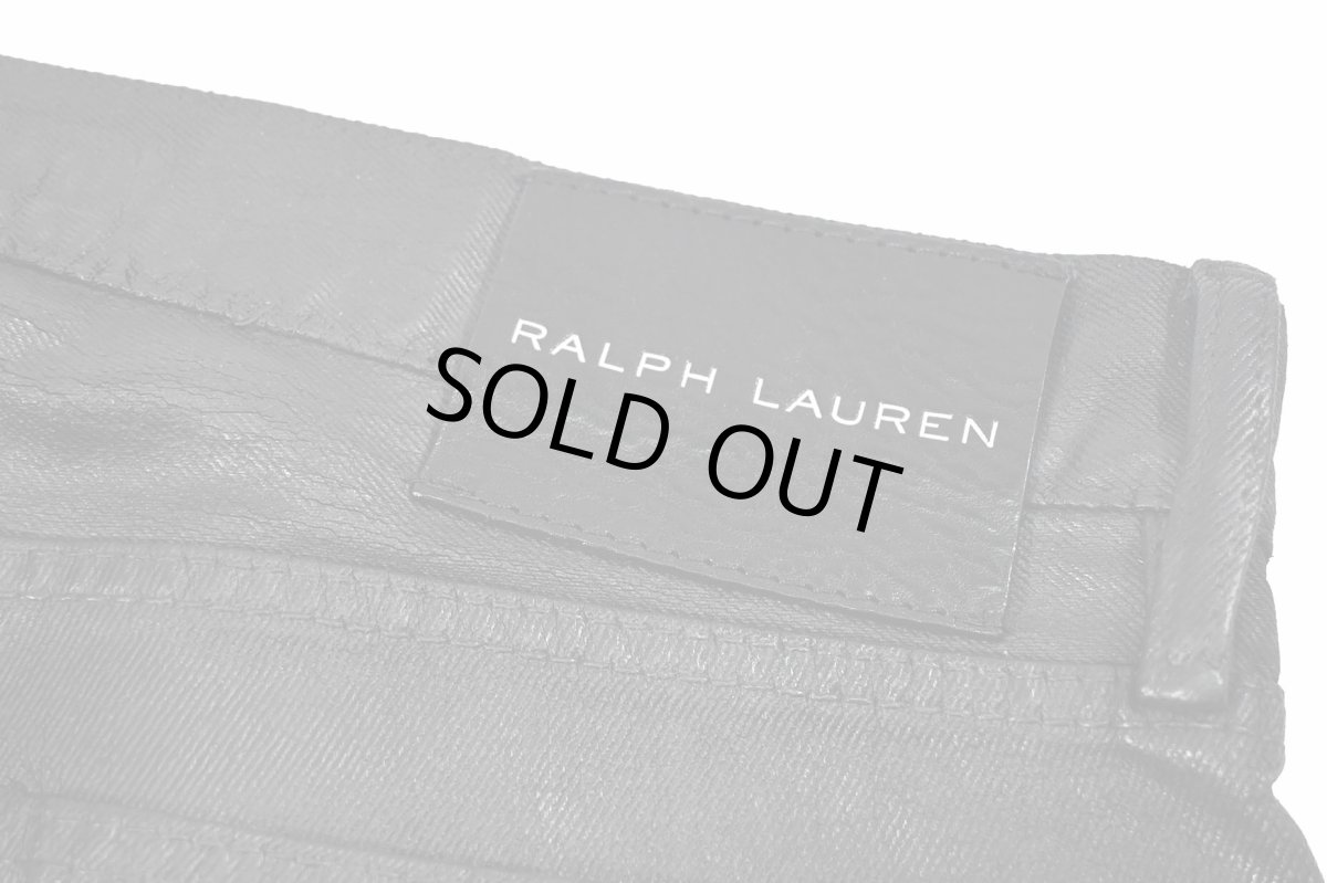 画像5: Used Ralph Lauren Black Label Coating Denim Pants Black ラルフローレン (5)