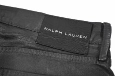 画像5: Used Ralph Lauren Black Label Coating Denim Pants Black ラルフローレン (5)