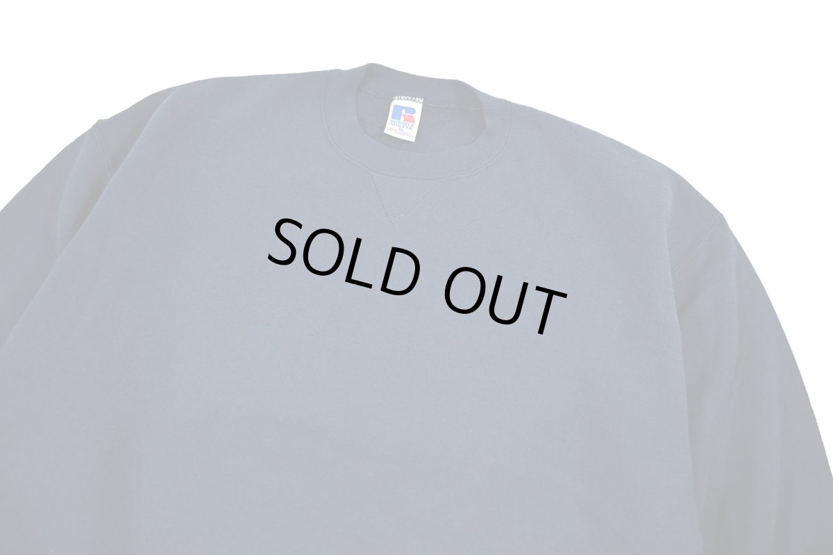 画像2: Used Russell Athletic Blank Sweat Shirt Navy made in USA (2)