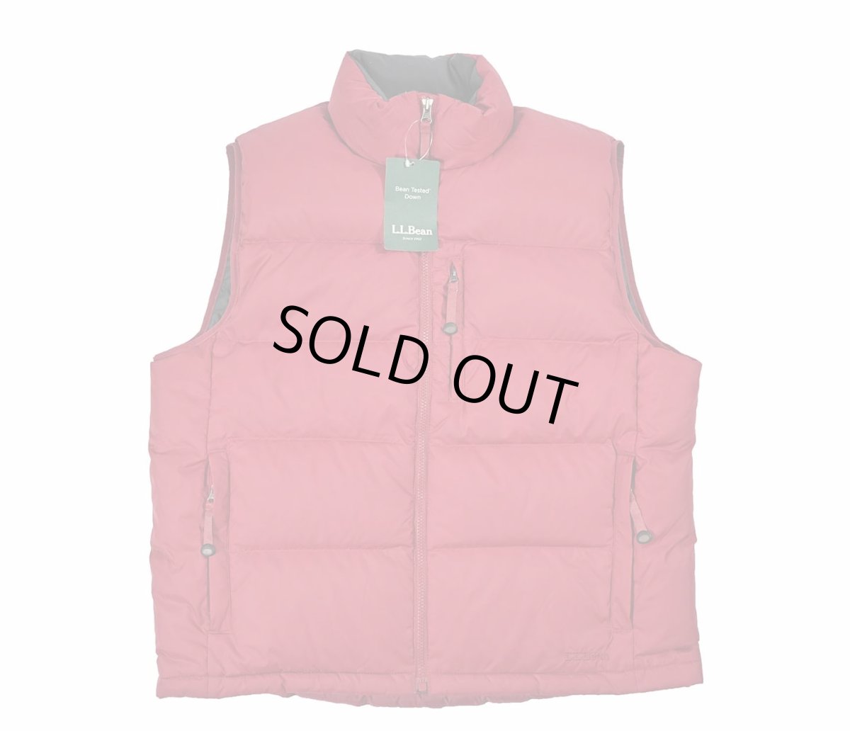 画像1: Deadstock L.L Bean Goose Down Vest Burgundy (1)