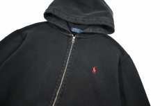 画像2: Used Polo Ralph Lauren Zip Sweat Hoodie Black ラルフローレン (2)