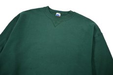 画像2: Used Russell Athletic Blank Sweat Shirt Green made in USA (2)