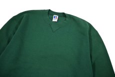 画像2: Used Russell Athletic Blank Sweat Shirt Green made in USA (2)