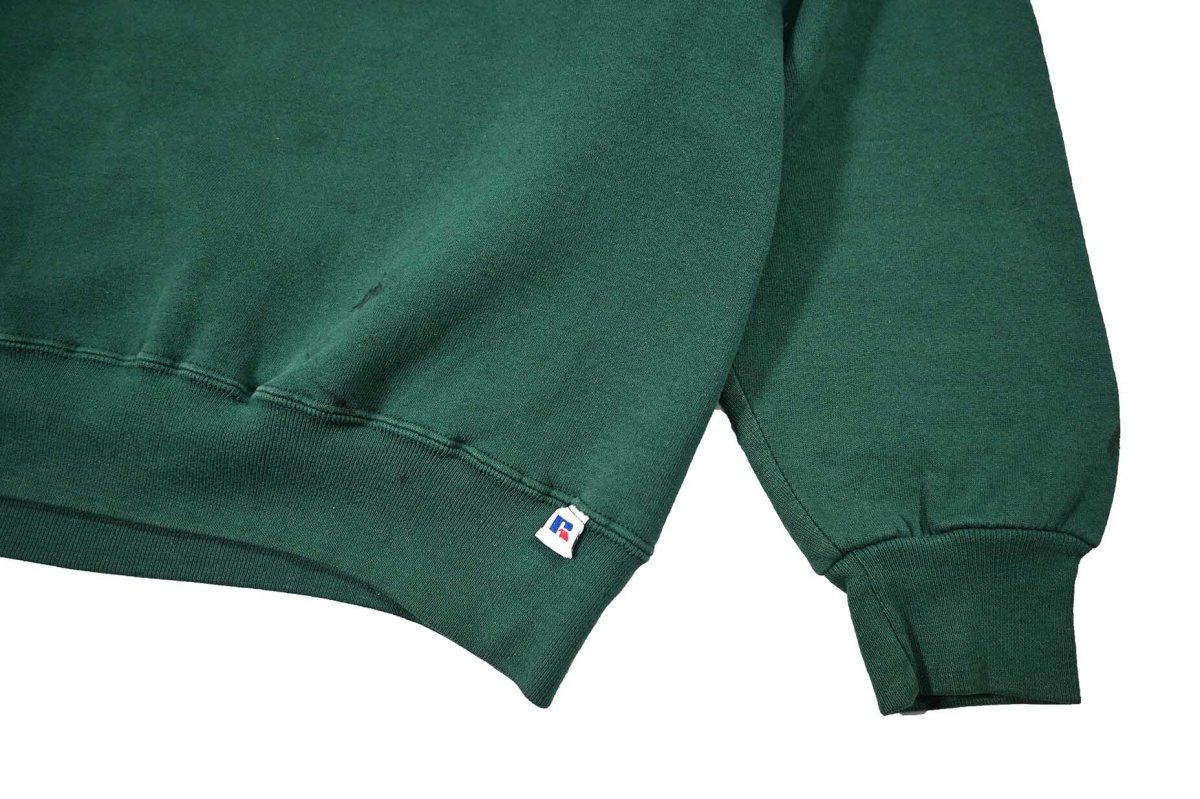 画像3: Used Russell Athletic Blank Sweat Shirt Green made in USA (3)