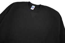 画像2: Deadstock Russell Athletic Blank Sweat Shirt Black (2)