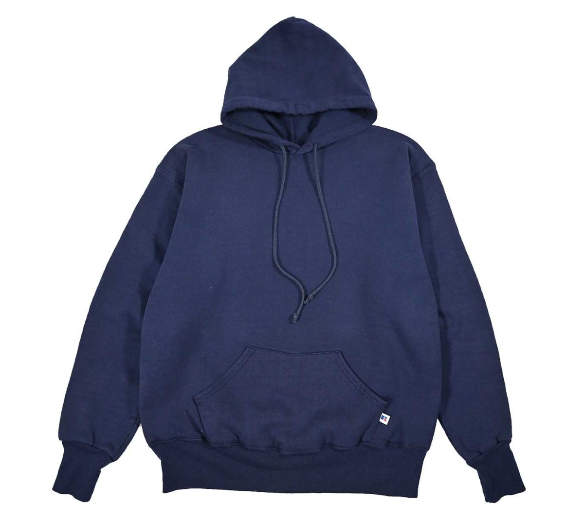 画像1: Used Russell Athletic Double Face Sweat Hoodie Navy made in USA (1)