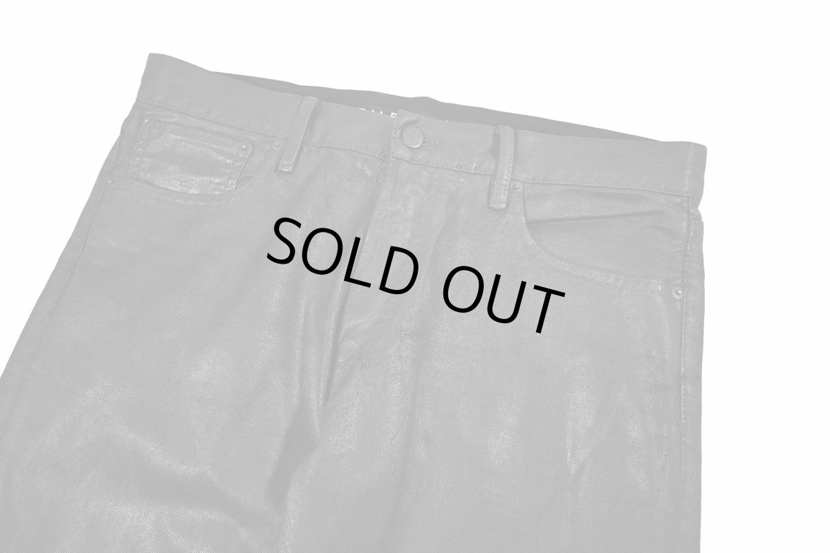 画像2: Used Ralph Lauren Black Label Coating Denim Pants Black ラルフローレン (2)