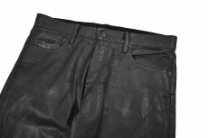 画像2: Used Ralph Lauren Black Label Coating Denim Pants Black ラルフローレン (2)