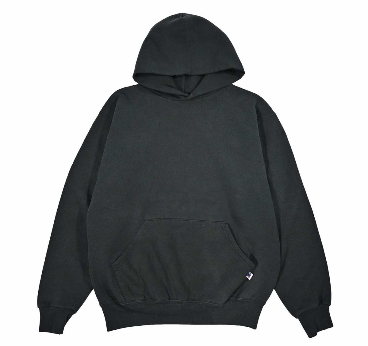画像1: Used Russell Athletic Blank Sweat Hoodie Black (1)
