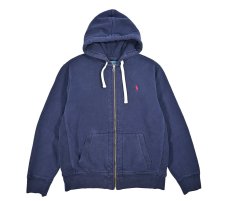 画像1: Used Polo Ralph Lauren Zip Sweat Hoodie Navy ラルフローレン (1)