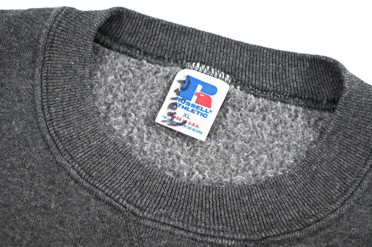 画像4: Used Russell Athletic Blank Sweat Shirt Charcoal made in USA (4)