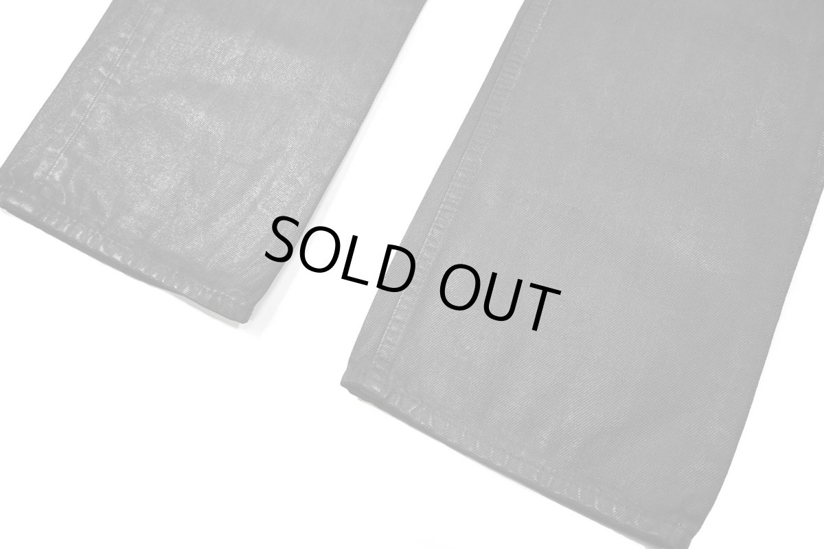 画像3: Used Ralph Lauren Black Label Coating Denim Pants Black ラルフローレン (3)