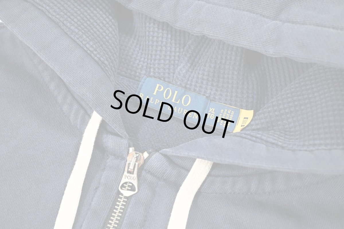 画像4: Used Polo Ralph Lauren Zip Sweat Hoodie Navy ラルフローレン (4)