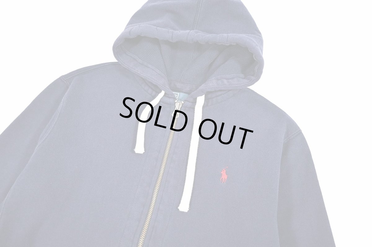画像2: Used Polo Ralph Lauren Zip Sweat Hoodie Navy ラルフローレン (2)