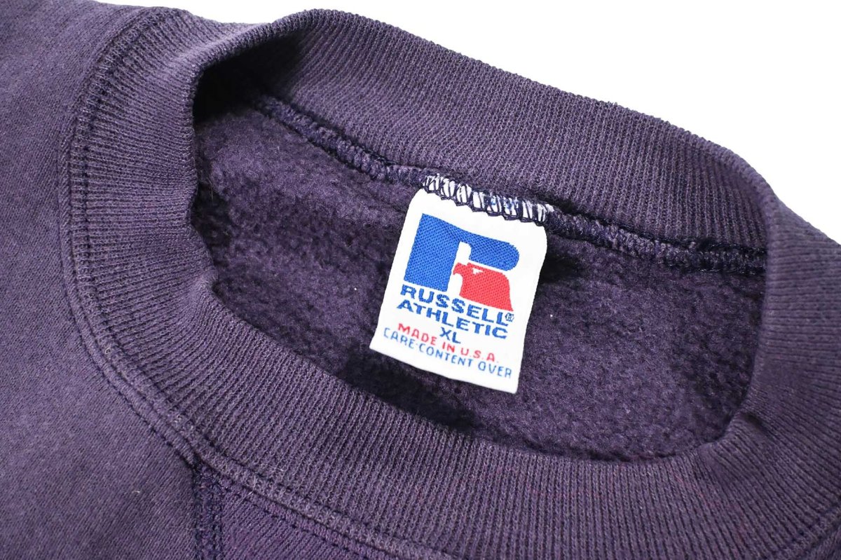 画像4: Used Russell Athletic Blank Sweat Shirt Purple made in USA (4)