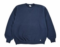 画像1: Used Russell Athletic Blank Sweat Shirt Navy made in USA (1)
