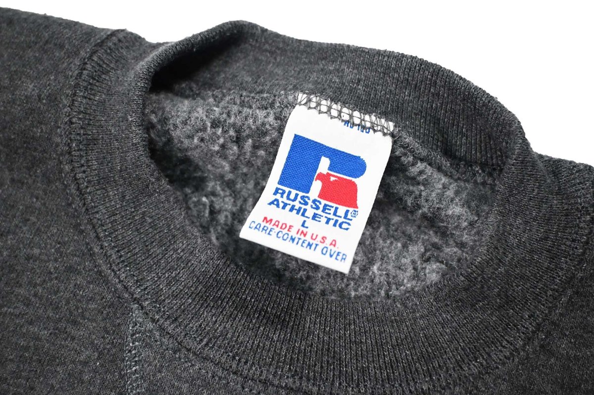 画像4: Used Russell Athletic Blank Sweat Shirt Charcoal made in USA (4)