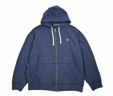 画像1: Used Polo Ralph Lauren Zip Sweat Hoodie Navy ラルフローレン (1)