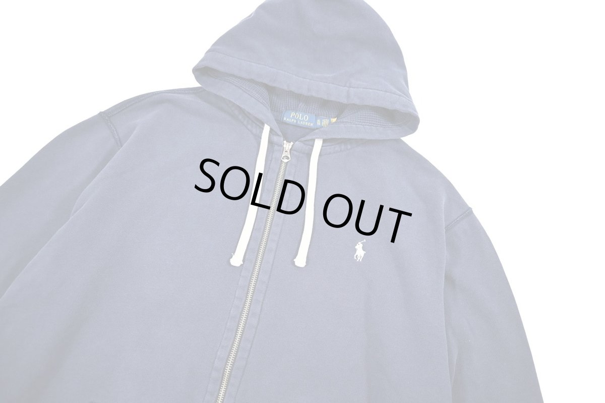 画像2: Used Polo Ralph Lauren Zip Sweat Hoodie Navy ラルフローレン (2)