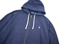 画像2: Used Polo Ralph Lauren Zip Sweat Hoodie Navy ラルフローレン (2)