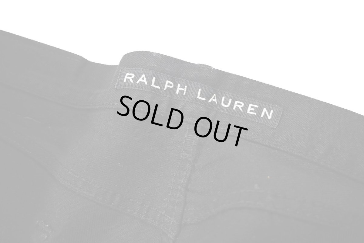 画像7: Used Ralph Lauren Black Label Coating Denim Pants Black ラルフローレン (7)