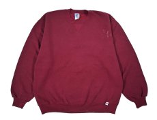 画像1: Used Russell Athletic Blank Sweat Shirt Burgundy made in USA (1)
