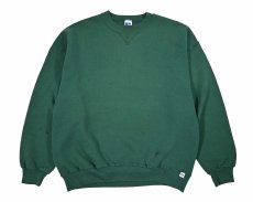 画像1: Used Russell Athletic Blank Sweat Shirt Green made in USA (1)