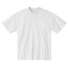 画像1: Los Angeles Apparel Garment Dye 6.5oz S/S Pocket Tee White ロサンゼルス アパレル (1)