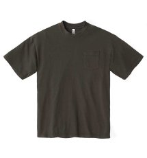 画像1: Los Angeles Apparel Garment Dye 6.5oz S/S Pocket Tee Vintage Black ロサンゼルス アパレル (1)