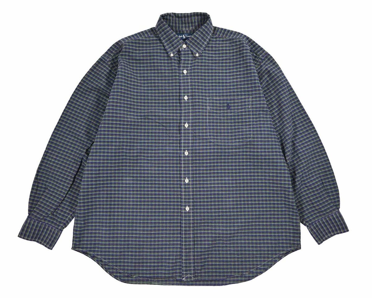 画像1: Used Ralph Lauren B/D Shirt "Big Shirt" (1)