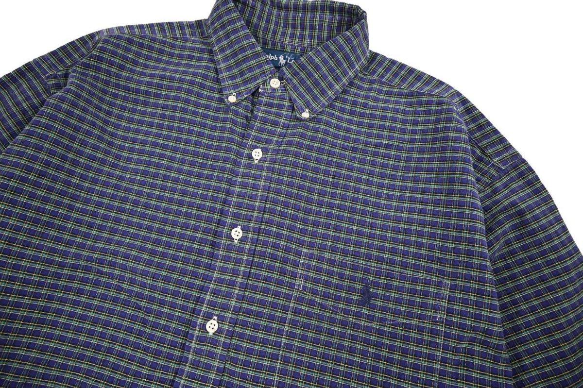 画像2: Used Ralph Lauren B/D Shirt "Big Shirt" (2)