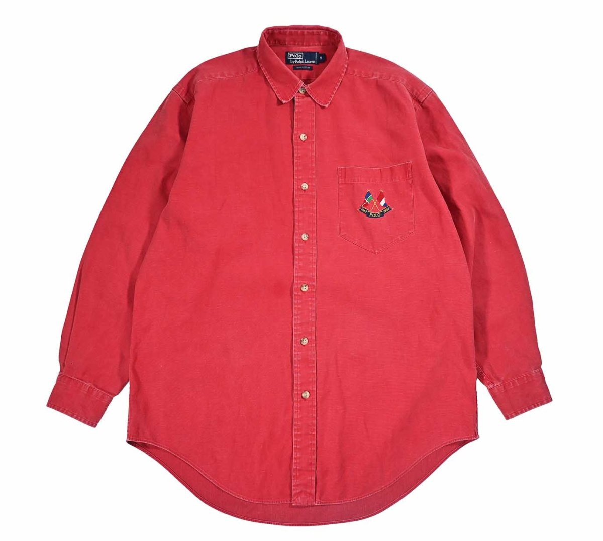 画像1: Used Polo Ralph Lauren Shirt Red (1)