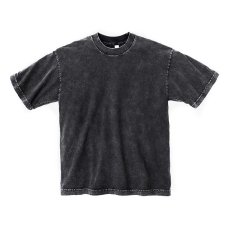 画像1: Los Angeles Apparel Mineral Wash 6.5oz S/S Tee Carbon Black ロサンゼルス アパレル (1)