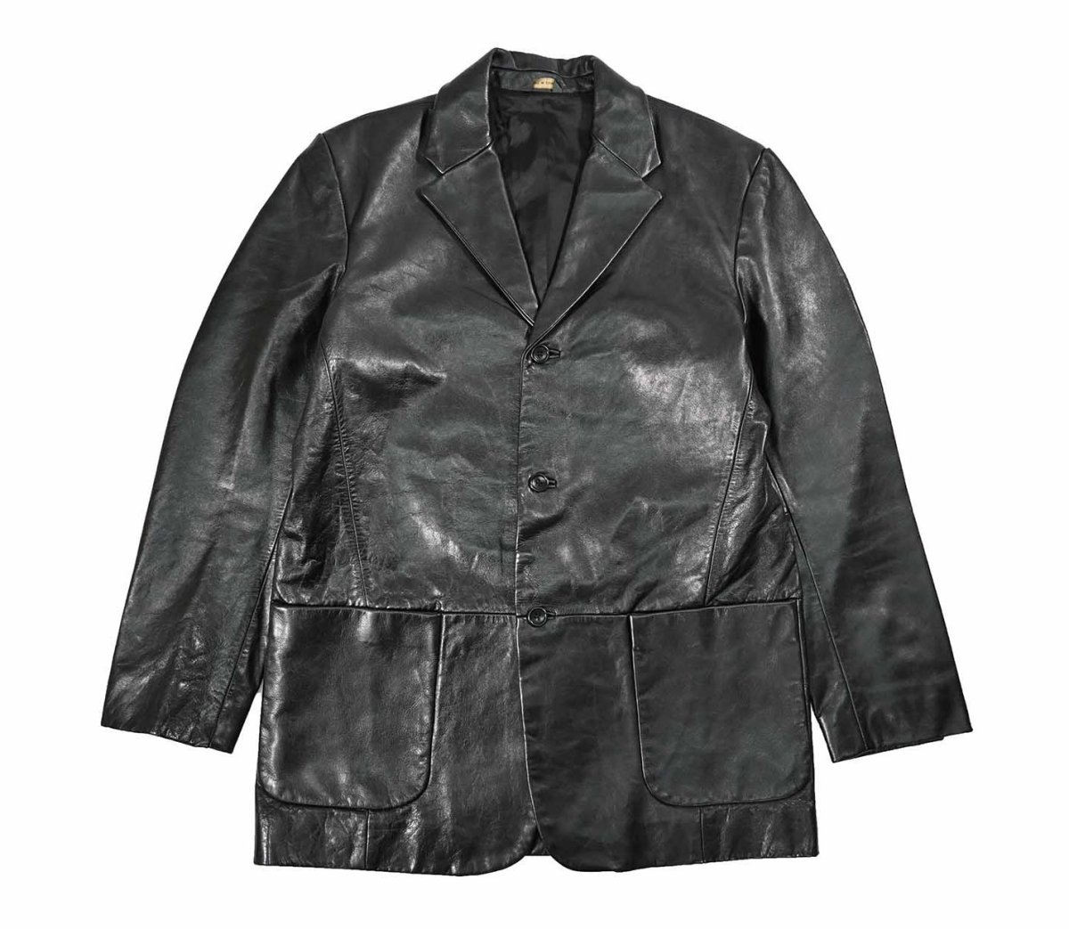 画像1: Used Banana Republic Leather Jacket Black (1)