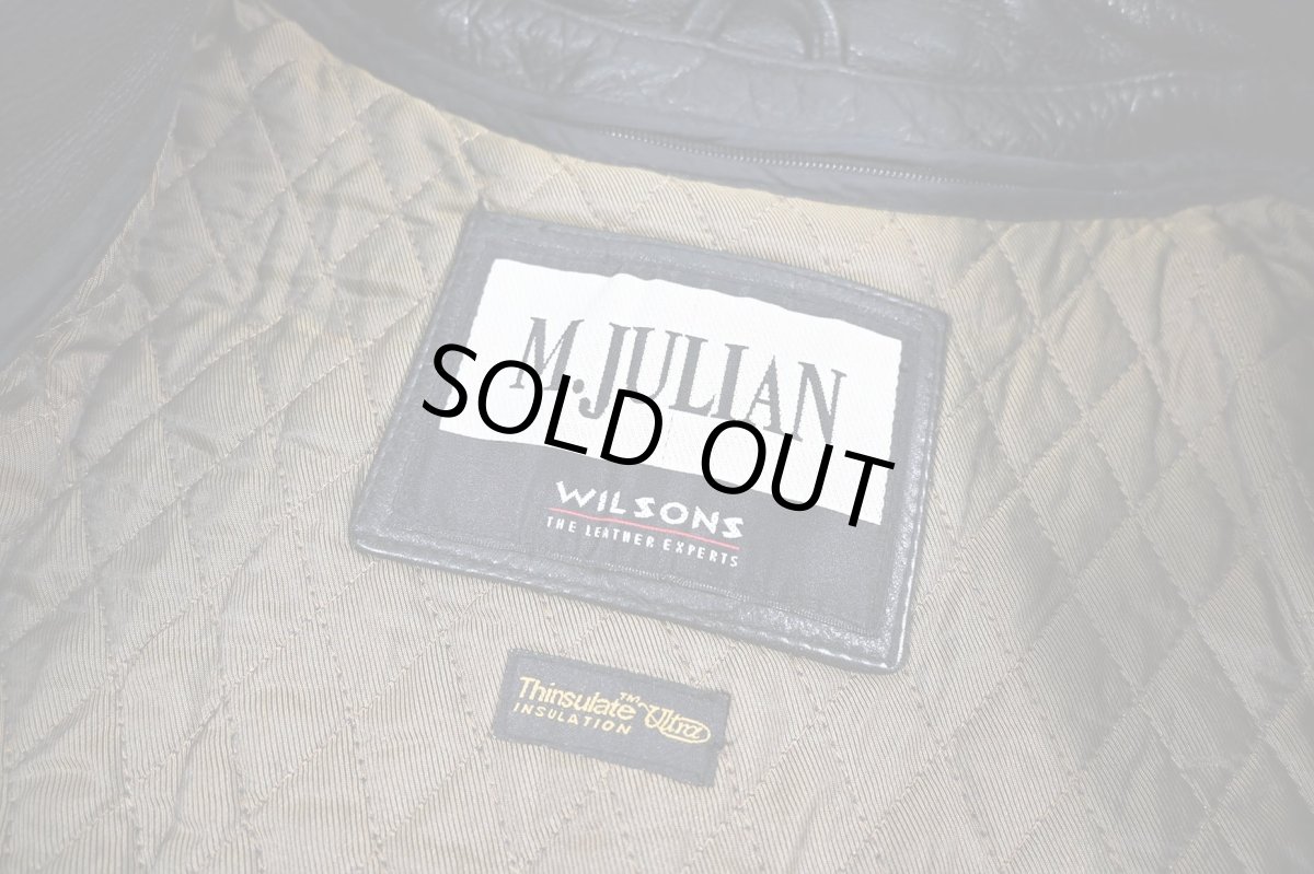 画像5: Used Wilsons M.Julian Leather Coat Black (5)