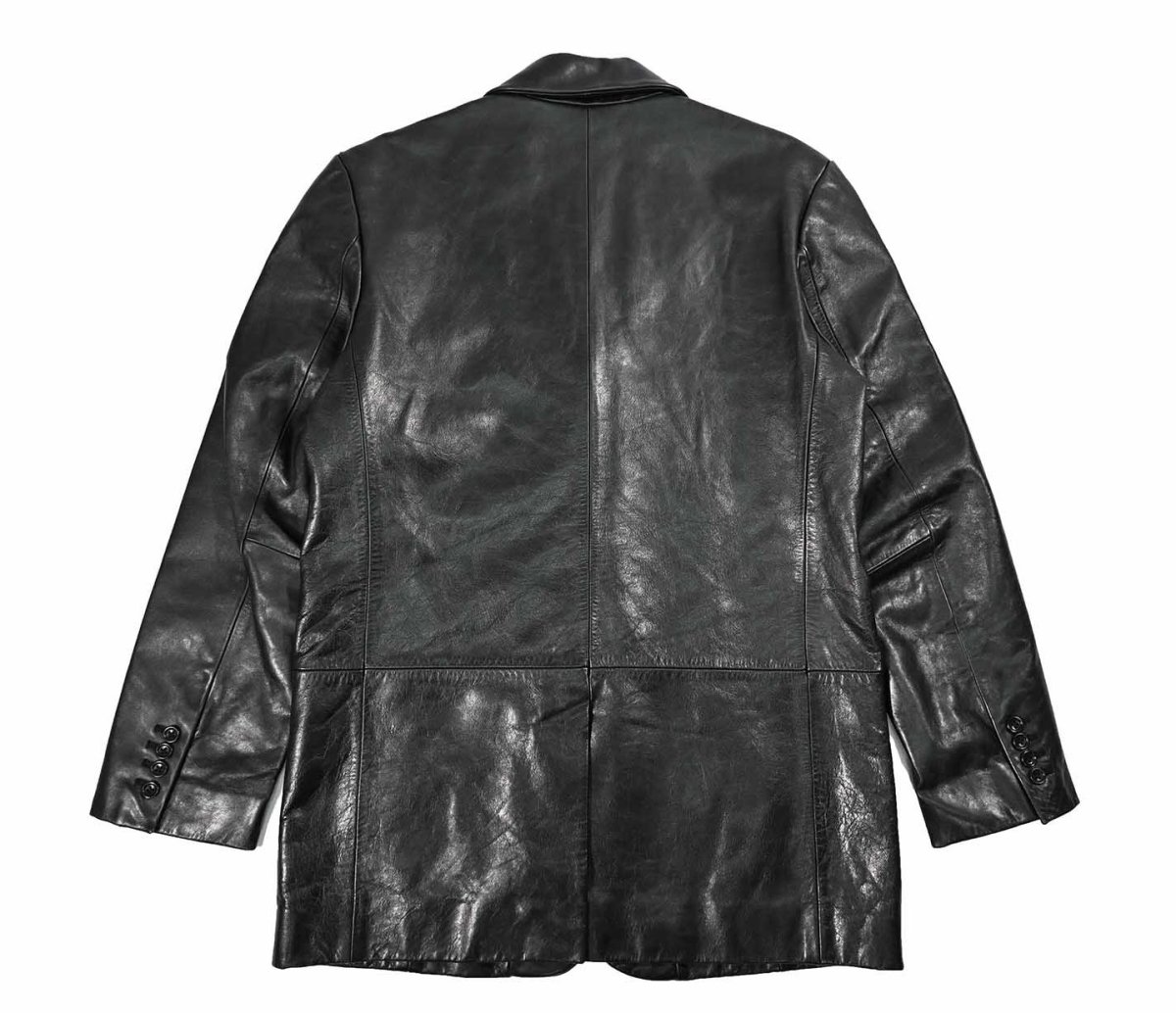 画像2: Used Banana Republic Leather Jacket Black (2)