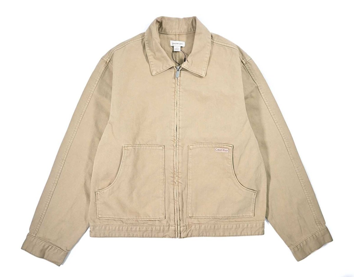画像1: Calvin Klein Denim Work Jacket Sand カルバンクライン (1)