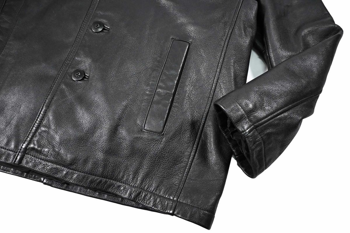 画像4: Used Wilsons M.Julian Leather Coat Black (4)
