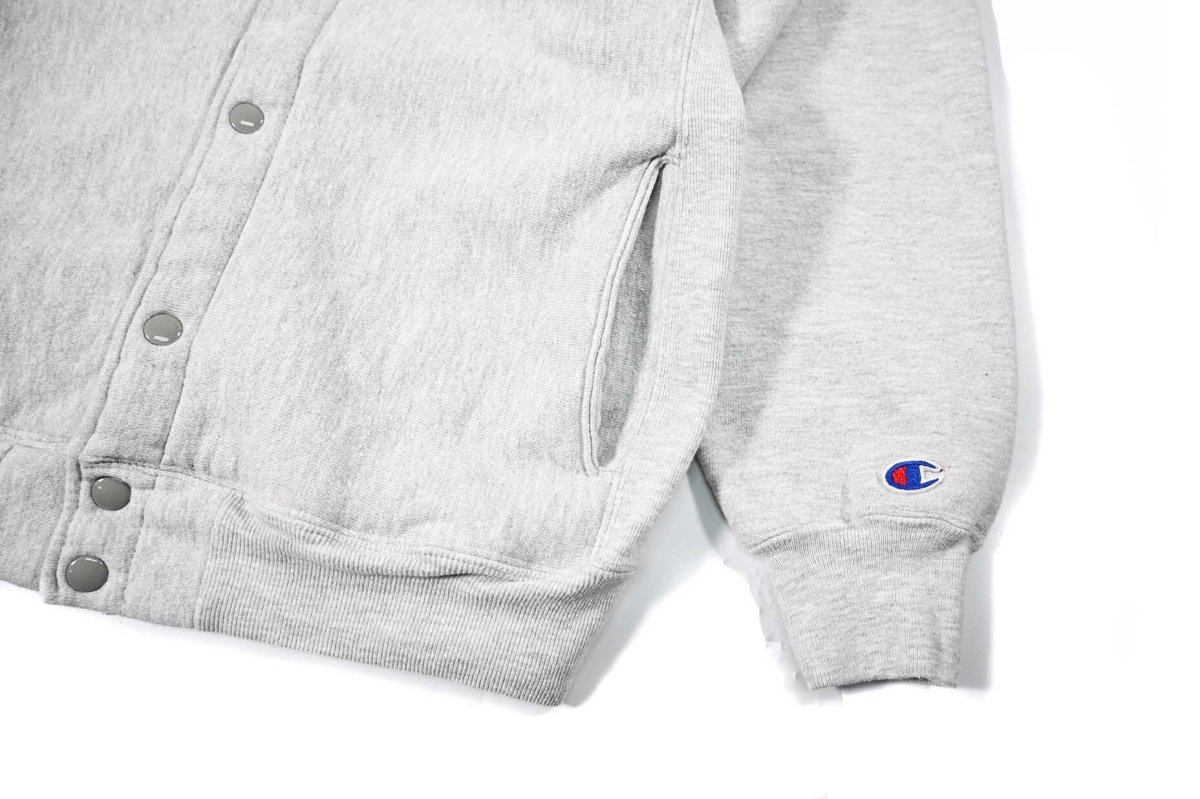 画像3: 90s Used Champion Reverse Weave Snap Cardigan Ash made in USA (3)