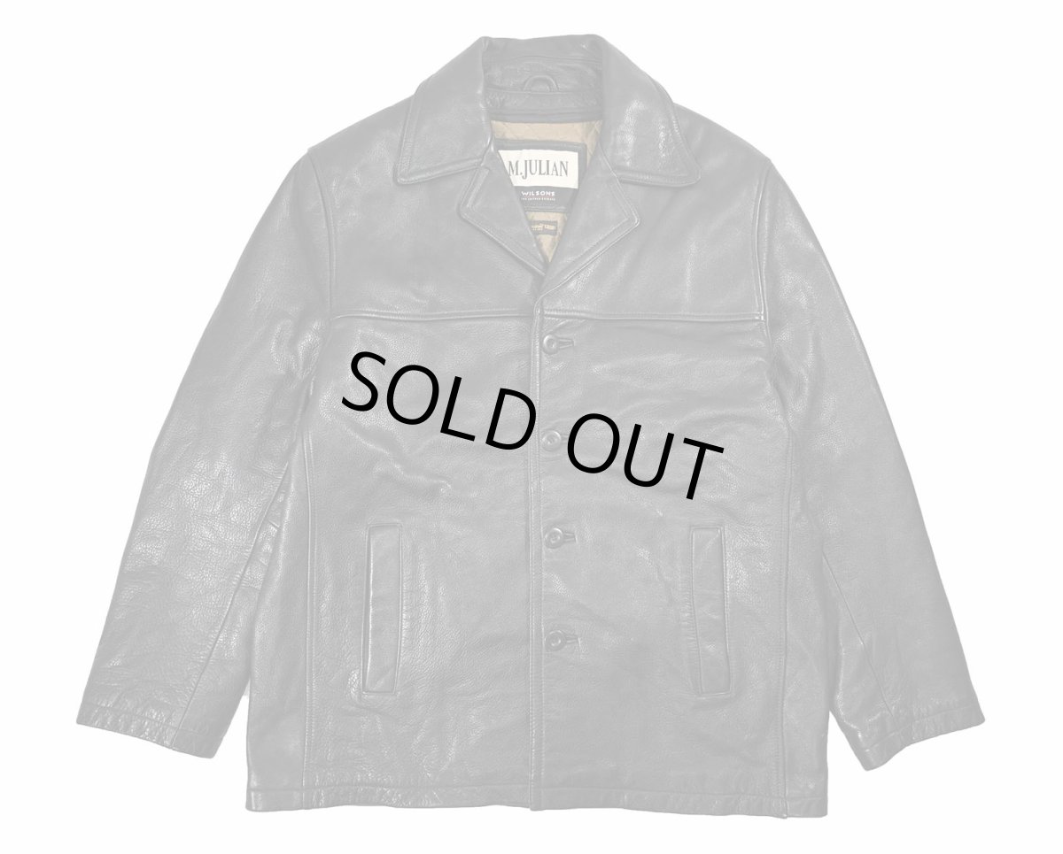 画像1: Used Wilsons M.Julian Leather Coat Black (1)