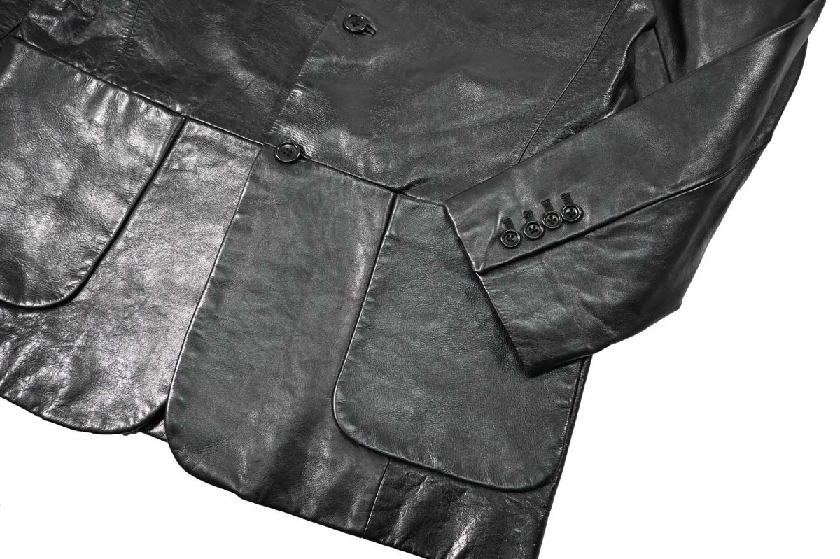画像4: Used Banana Republic Leather Jacket Black (4)