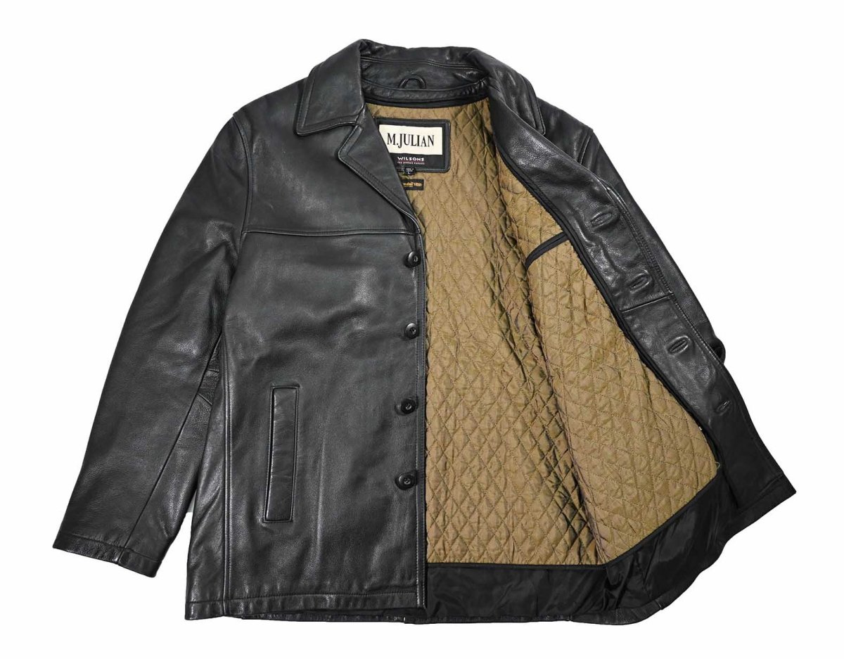 画像5: Used Wilsons M.Julian Leather Coat Black (5)