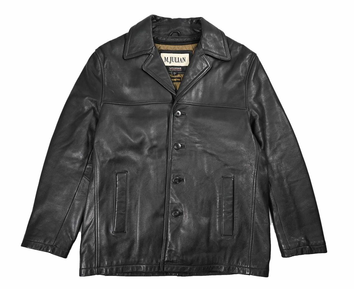 画像1: Used Wilsons M.Julian Leather Coat Black (1)