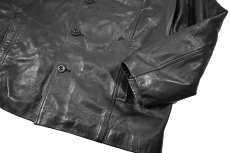 画像4: Used J.Crew Leather Coat Black (4)