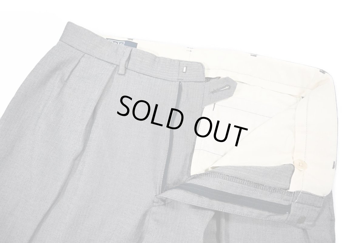 画像5: Used Polo Ralph Lauren Cotton Pleated Slacks (5)